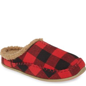 Deer Stags Mens Nordic Plus Plush Memory Foam slippers Red Checkered 9 M from Affordable Designer Brands