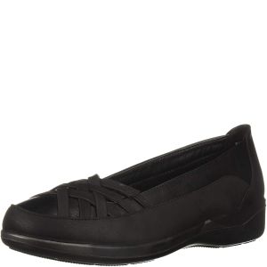 Easy Street Womens Vista Flats Manmade Black Loafers 7.5 M from Affordable Designer Brands