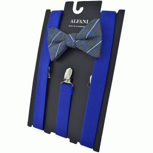 Alfani Mens Holiday Grid Bow Tie S Blue, Pre-Tied Bow Tie 