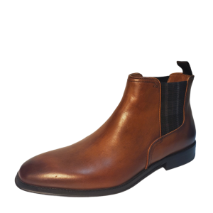 Florsheim Mens Beat Plain-Toe Gore Chelsea Boot Leather  Cognac 7 D from Affordable Designer Brands