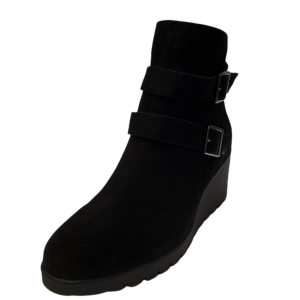 Giani Bernini Sashaa Memory-Foam Water-Resistant Black Suede Leather Booties 9.5M from Affordable Designer Brands