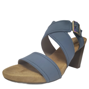 Giani Bernini Janett Memory-Foam Block-Heel Dress Sandals Dark Blue Jean 9.5 M Affordable Designer Brands