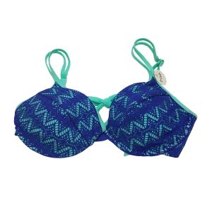 Hula Honey Underwire D-Cup Bikini Top, Cobalt Blue
