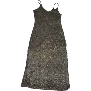In Awe of You by Awesomeness TV Juniors Sleeveless Metallic Camisole Dress Gold XSmall