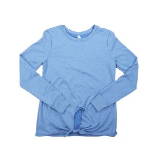 Ideology Soft Knotted Top Sweatshirt Infinity Blue Medium