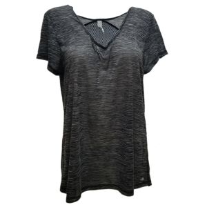 Ideology Space-Dyed Mesh-Back T-Shirt Noir Tonal Black XLarge