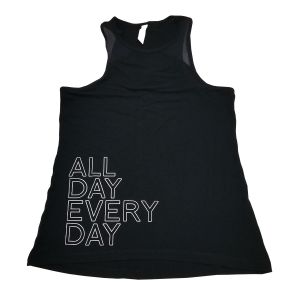 Ideology All Day Graphic Racerback Tank Top Black Small Affordable Designer Brands