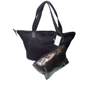 Ideology Tote With Pouch Black multicolor