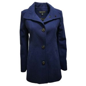 INC International Concepts Stand-Collar Peacoat Front From Affordable Designer Brands