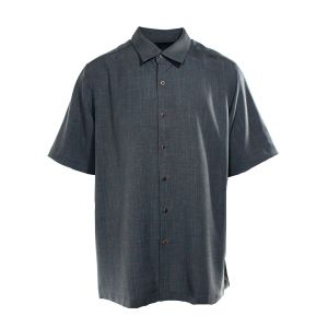 John Ashford Onyx Mens Textured Button-Front Shirt