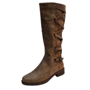 Journee Womens  Shoes Carla Cushioned Riding Boots Taupe 8.5M from Affordable Designer Brands