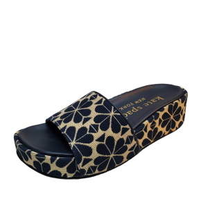 Kate Spade Womens Shoes Breeze Slide Sandals 9.5B Parchment Blazer Blue from Affordable Designer Brands