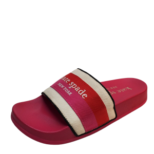 Kate Spade Womens Shoe Buttercup Slip On Slide Sandals 5B Pink Heirloom Tomato  from Affordable Designer Brands
