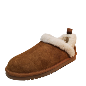 Koolaburra By UGG Womens Shoes Advay Leather Cozy Slippers 11M Chestnut Brown from Affordable Designer Brands
