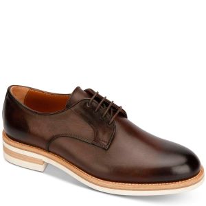 Kenneth Cole New York Mens Timony Leather Lace Up Brown Oxfords 9.5M Affordable Designer Brands