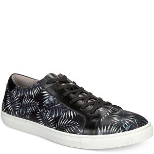 Kenneth Cole Mens Kam Palm Leaf Leather Sneakers
