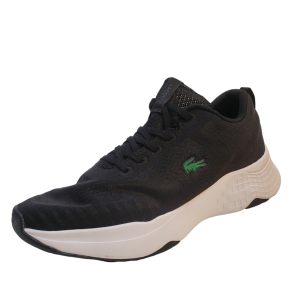 Lacoste Mens Athletic Shoes Court-Drive Fly 07211 Textile Lace Up Black Lightweight Athletic Sneakers Black White 11M from Affordable Designer Brands