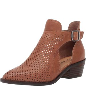 Lucky Brand Women's Fillian Booties Leather Brown 8M from Affordable Designer Brands