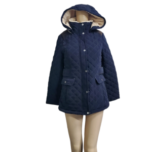 Laundry by Shelli Segal Women's Petite Fleece-Lined Hooded Coat Pretoria Navy Small from Affordable Designer Brands