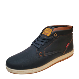 Levi's Mens Casual Shoes Goshen Waxed Lace Up High Top Sneakers Black Tan 13M from Affordabledesignerbrands.com