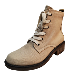 Lifestride Womens  Shoes Kunis Canvas Ankle Booties 8.5W Almond Beige from Affordable Designer Brands