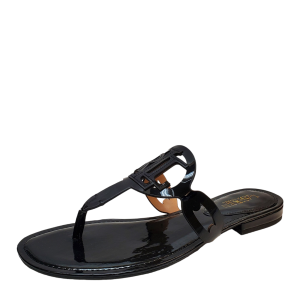 Lauren Ralph Lauren Womens  Casual Shoes Audrie Leather Thong Sandals Black 9.5B from Affordable Designer Brands