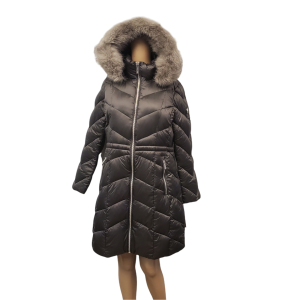 Michael Kors Petite Removable Hooded High Shine Anorak Coat Petite Medium Grey from Affordable Designer Brands