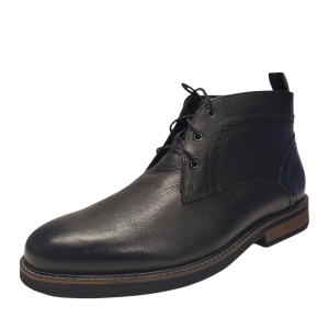 Nunn Bush Mens Ozark Plain Chukka Boots Black Tumble 10W Affordable Designer Brands