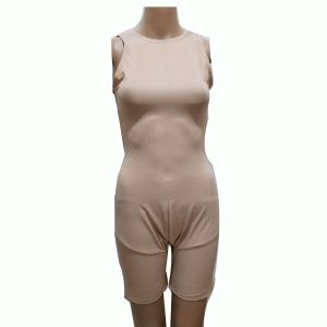 Naomi Nicole Firm Comfortable Long Leg Open Bust Body Shaper Nude