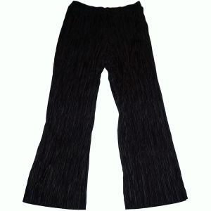 Ny Collection Women Plisse Wide-Leg Pants Jet Black Large Affordable Designer Brands