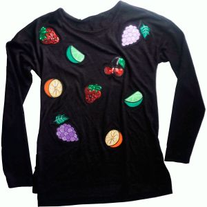 OhMG Juniors Fruit Shine Patch Sweatshirt Black 