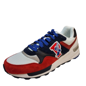 Polo Ralph Lauren Mens Shoes Trackster 100 Leather Athletic Sneakers 8.5D Red Blue  from Affordable Designer Brands