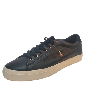 Polo Ralph Lauren Men's Shoes Longwood Leather Lace Up Fashion Sneakers 9D Black from Affordable Designer Brands