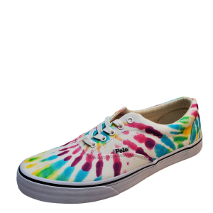 Polo Ralph Lauren Mens  Shoe Thorton Canvas Lace Up Sneakers 11.5D Rainbow Tie Dye from Affordable Designer Brands