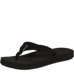 Reef Womens Cushion Breeze Synthetic Black Flip-Flops 5M from Affordable Designer Brands