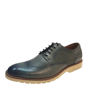 Stacy Adams Men's Dress Shoes Emerick Leather Lace Up Oxfords 7M Chalk Blue from Affordable Designer Brands
