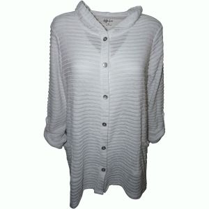 Style Co Sheer Jacquard Hoodie Bright White XLarge