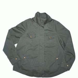 Style & Co Women  Cotton Button-Front Utility  Jacket Morroccan Emblem Medium Affordable Designer Brands