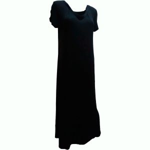 Style & Co Short-Sleeve Maxi Dress Deep Black Medium