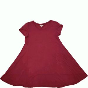 Style & Co Short-Sleeve Casual Dress Pale Raspberry Red Large Affordable Designer Brands