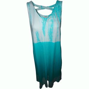 Style & Co Colorblocked Sleeveless Maxi Dress Tie Dye Aqua Medium Affordable Designer Brands