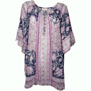 Style Co Floral-Print Bell-Sleeve Top Lotus Daydream Affordable Designer Brands