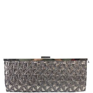 Style & co. New Bronze Textured Clasp Clutch Affordable Designer Brands