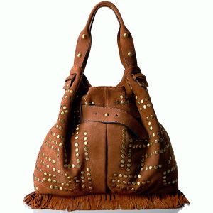 Sam Edelman Emily Studded Bucket Bag Cognac  Affordable Designer Brands