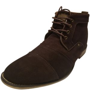 Steve Madden Men's Jonnie Cap toe Leather Boots Brown Suede 8 M from Affordable Designer Brands