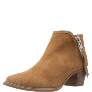 Steven By Steve Madden Doris Pointed-Toe Booties Camel Suede 6M