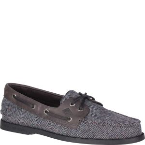 Sperry Men's A/O 2-Eye Tailored Boat Shoe Wool Grey 8.5M from Affordable Designer Brands