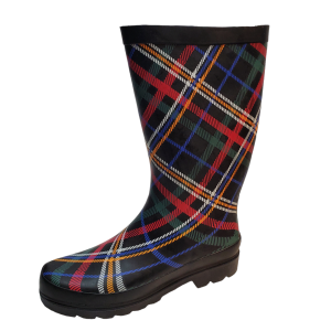 Sugar Womens  Shoes Raffle4 Rubber Waterproof Rain Boots 9M Black Red Plaid from Affordable Designer Brands