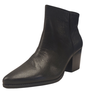 Sun Stone Womens Eryn Block-Heel Booties Black Leather 11M from Affordable Designer Brands