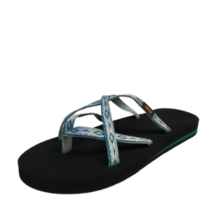 Teva WomensShoes Olowahu Slip Cris cross straps Sari Ribbon Sandals Grey 11M from Affordable Designer Brands
